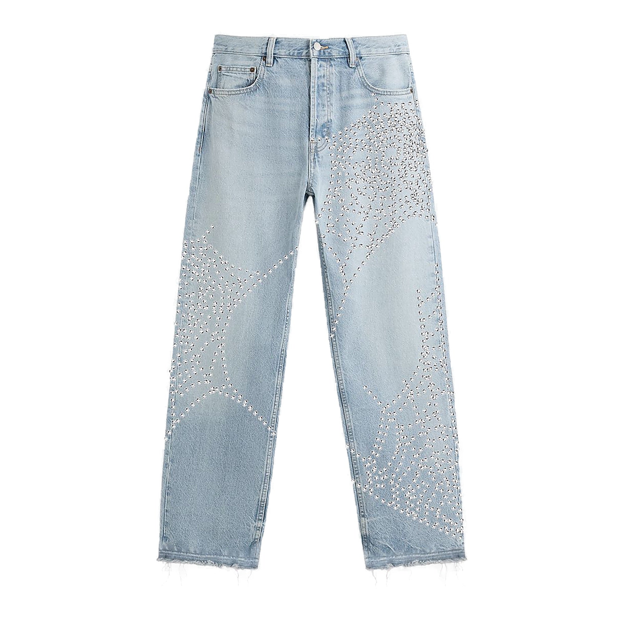 Campus Broken Web Denim Men's Jeans - Light Wash