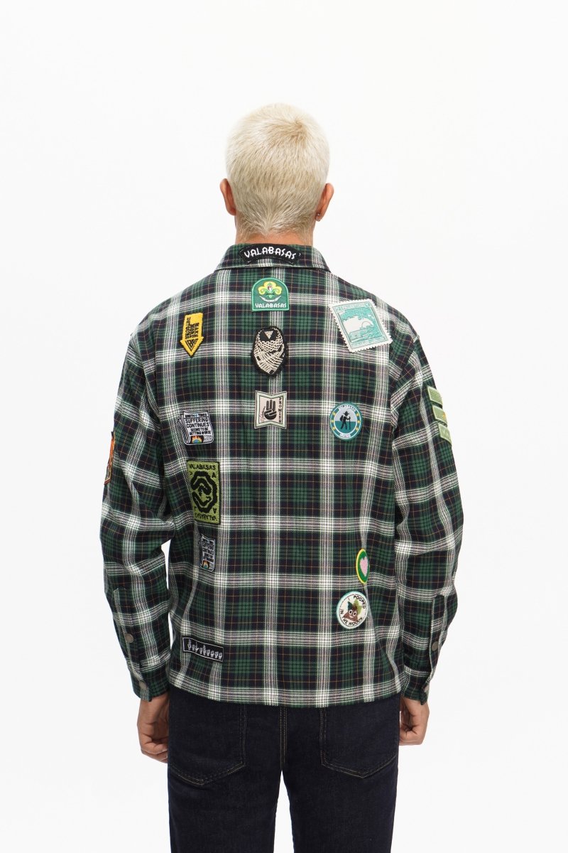 Forge Button Down Green/White/Black - Valabasas