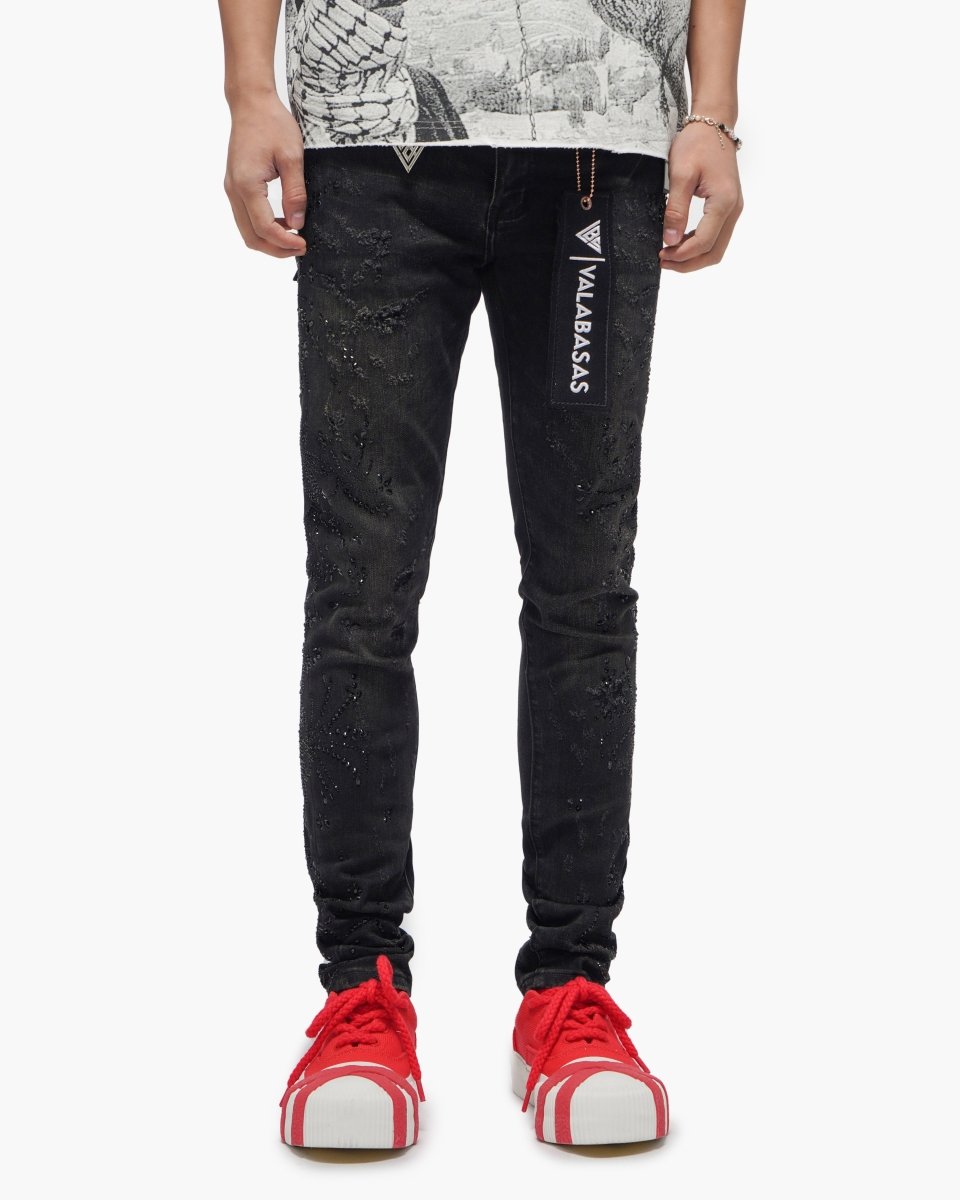Form Black Wash Skinny Jeans - Valabasas