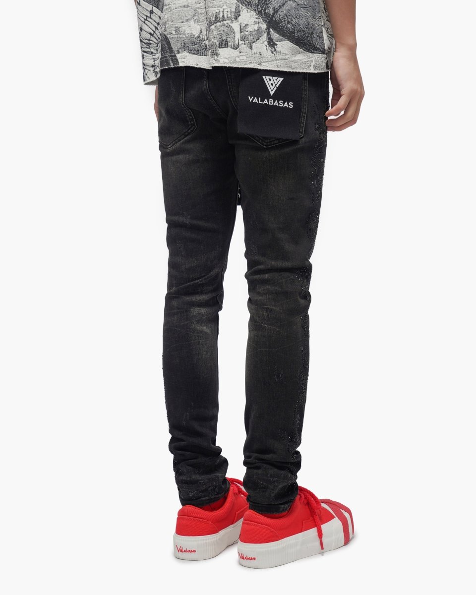 Form Black Wash Skinny Jeans - Valabasas