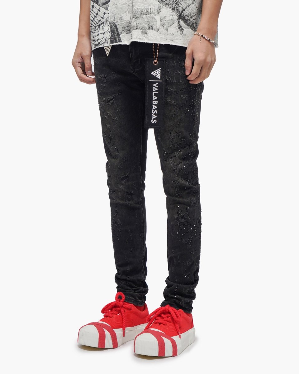 Form Black Wash Skinny Jeans - Valabasas