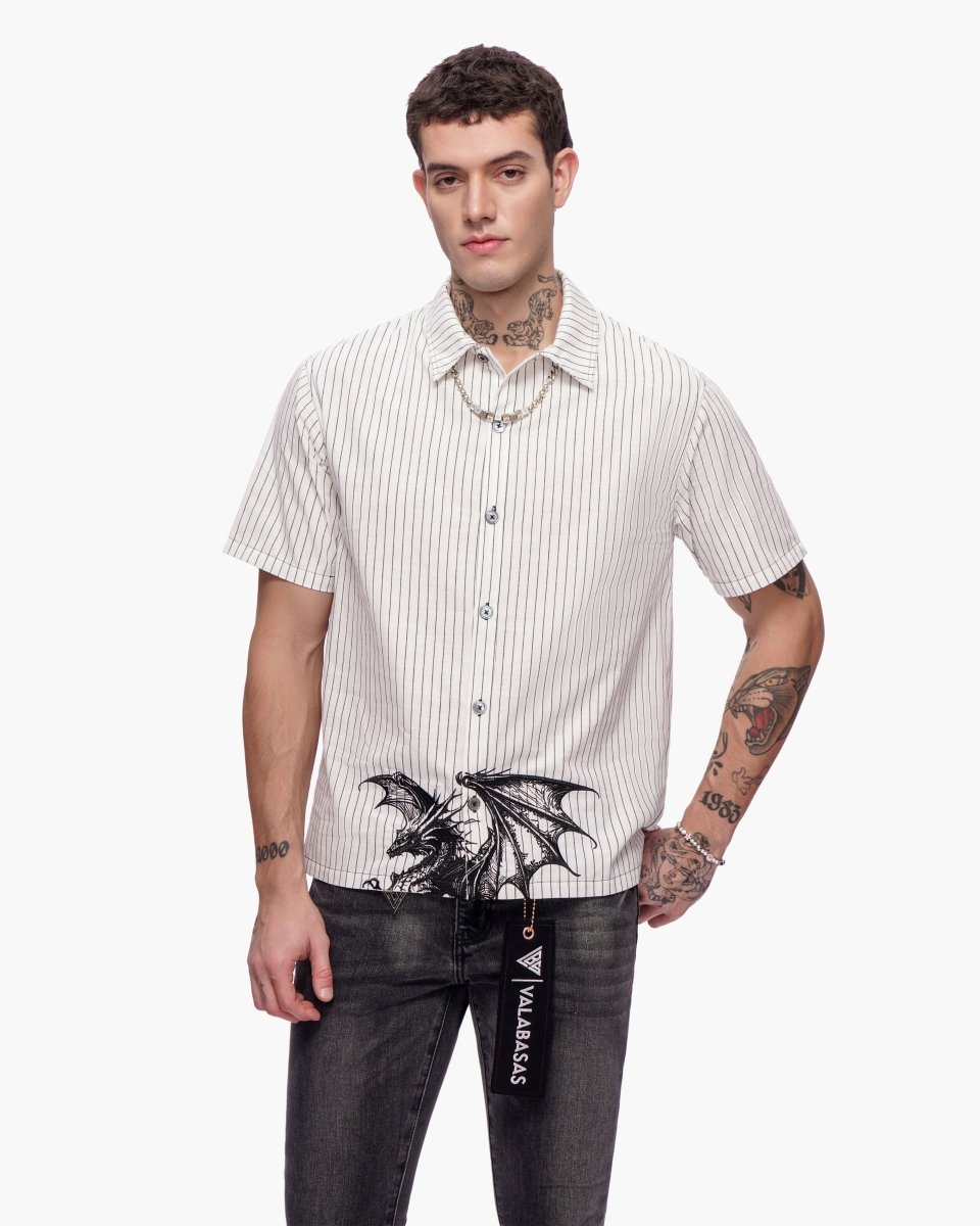 Fugazi Button Down Black/White - Valabasas