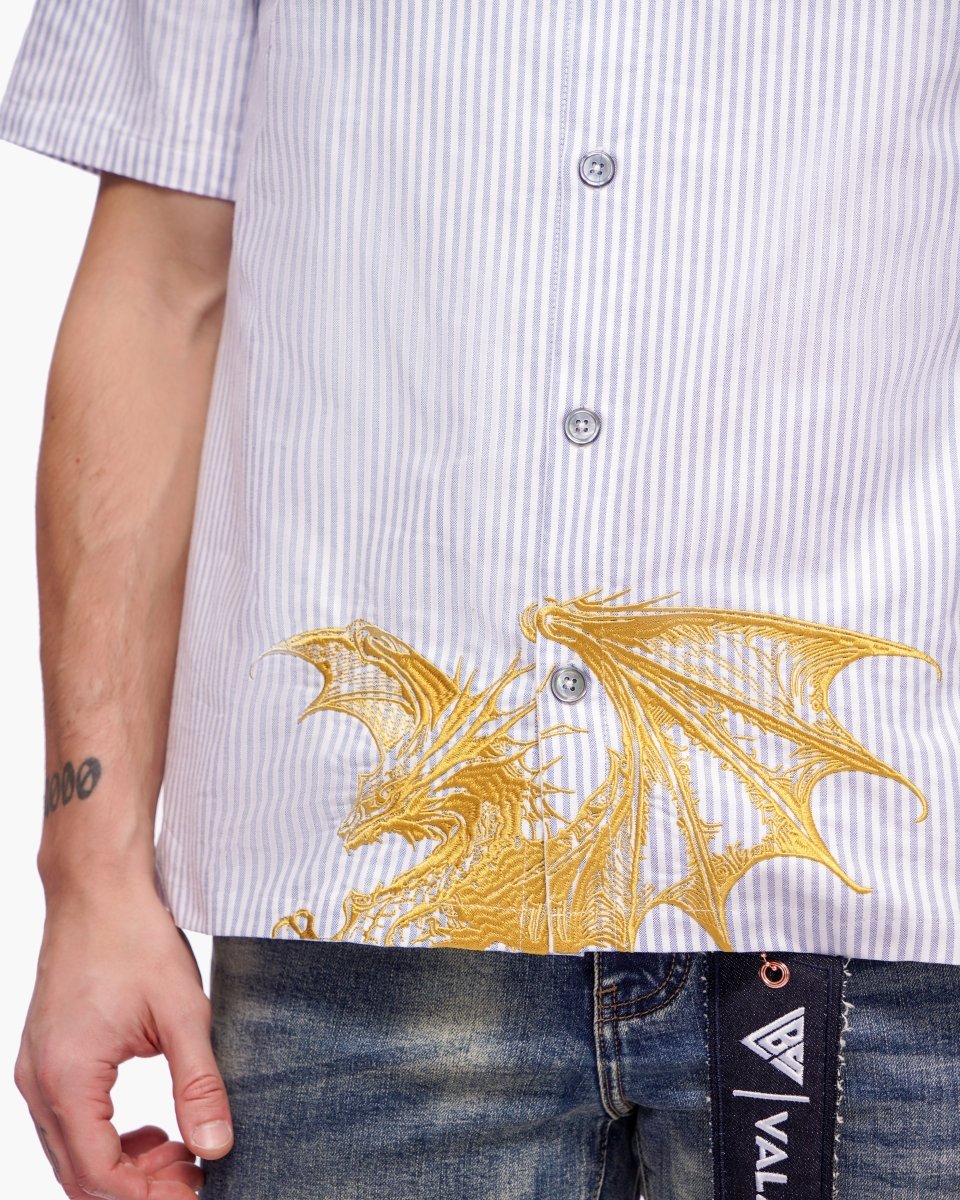 Fugazi Button Down Navy / White - Valabasas