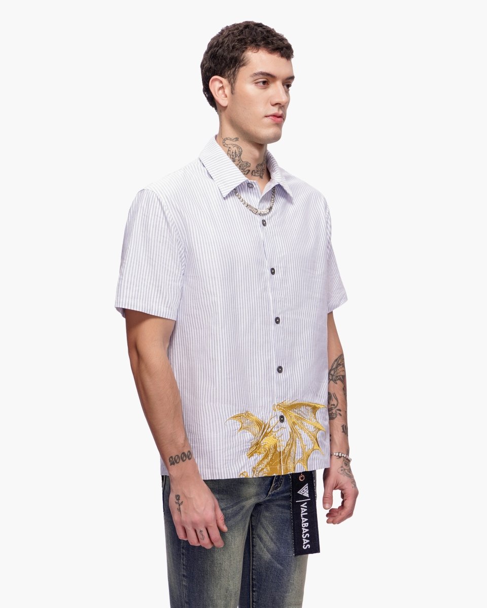 Fugazi Button Down Navy / White - Valabasas