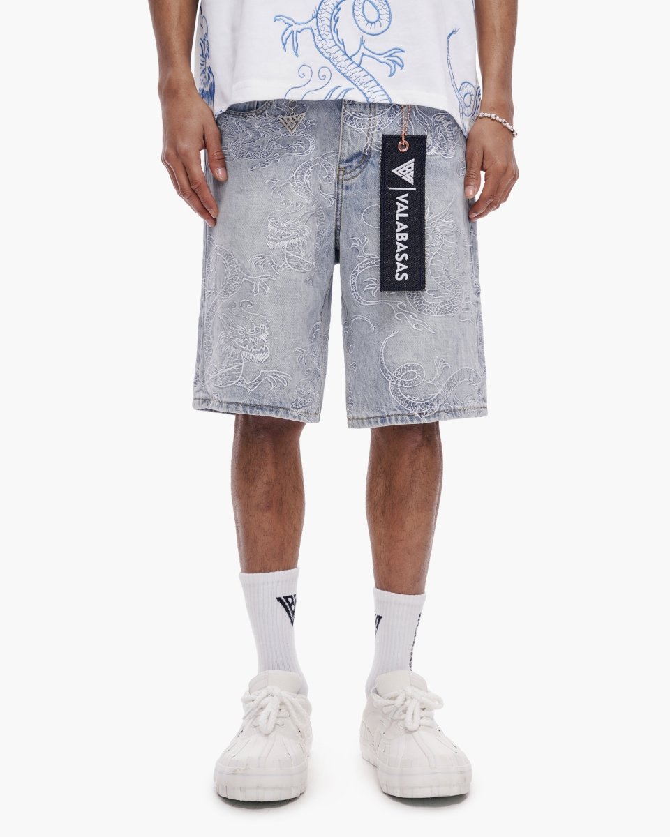 Ganru Shorts Light Blue Wash - Valabasas