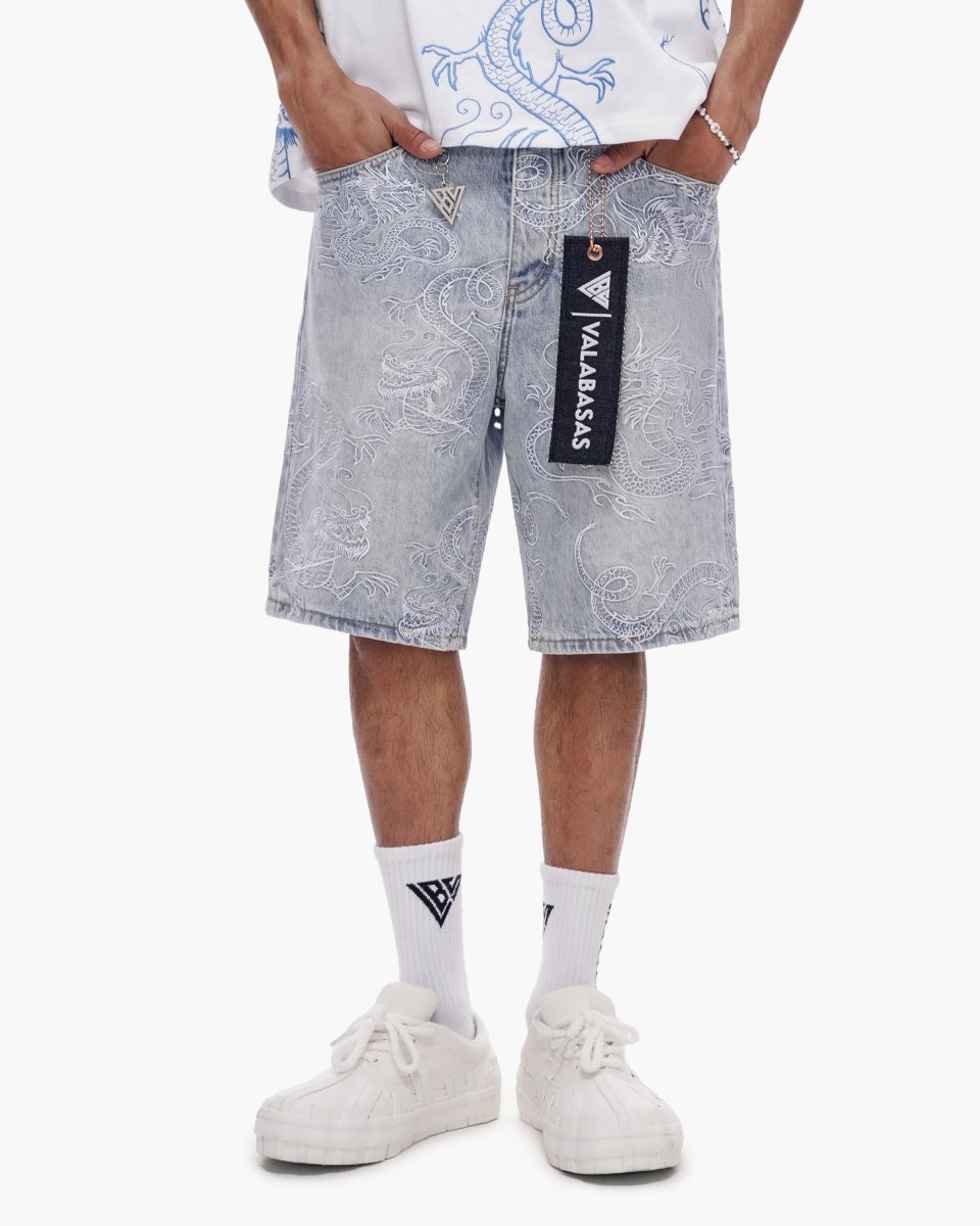 Ganru Shorts Light Blue Wash - Valabasas
