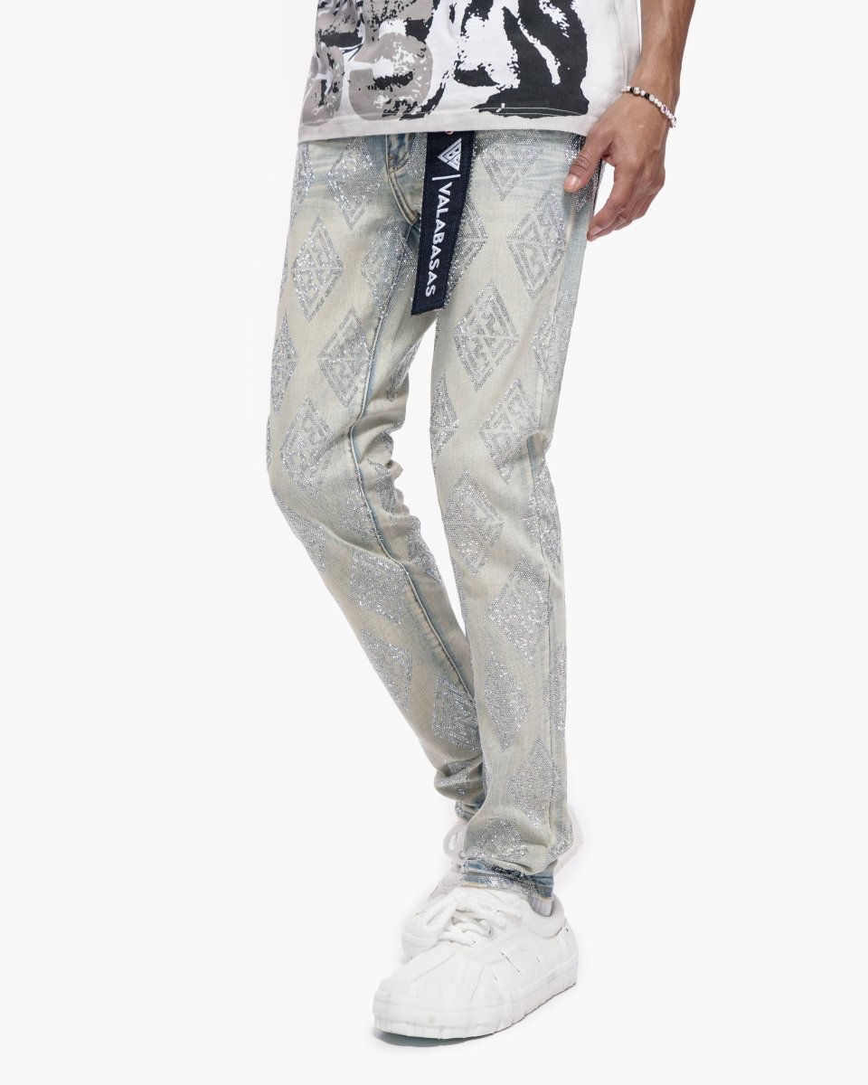 Gather Skinny Light Blue Wash Jeans - Valabasas