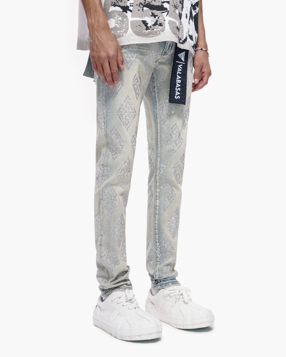 Gather Skinny Light Blue Wash Jeans - Valabasas