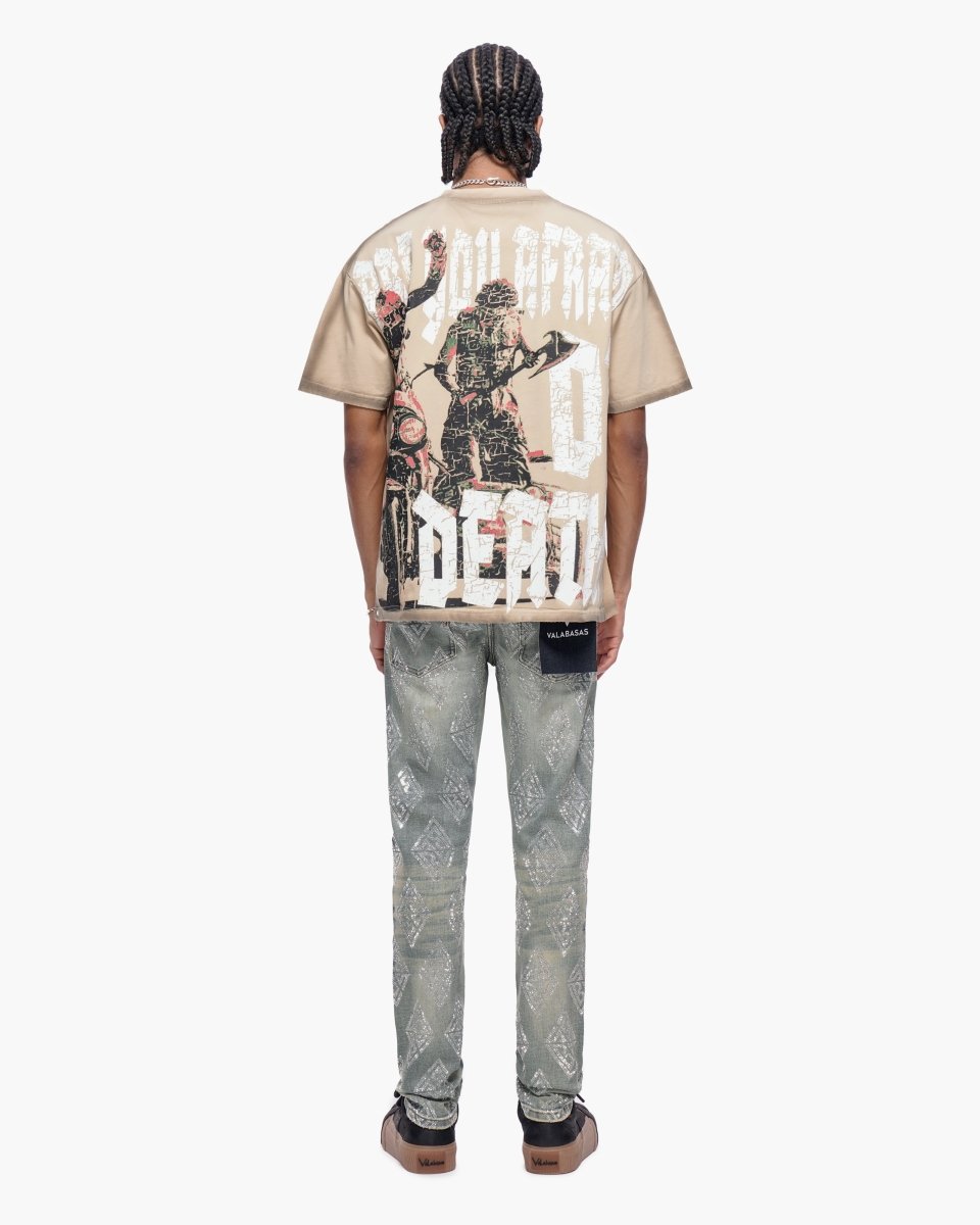 Gather Skinny Vintage Wash Jeans - Valabasas
