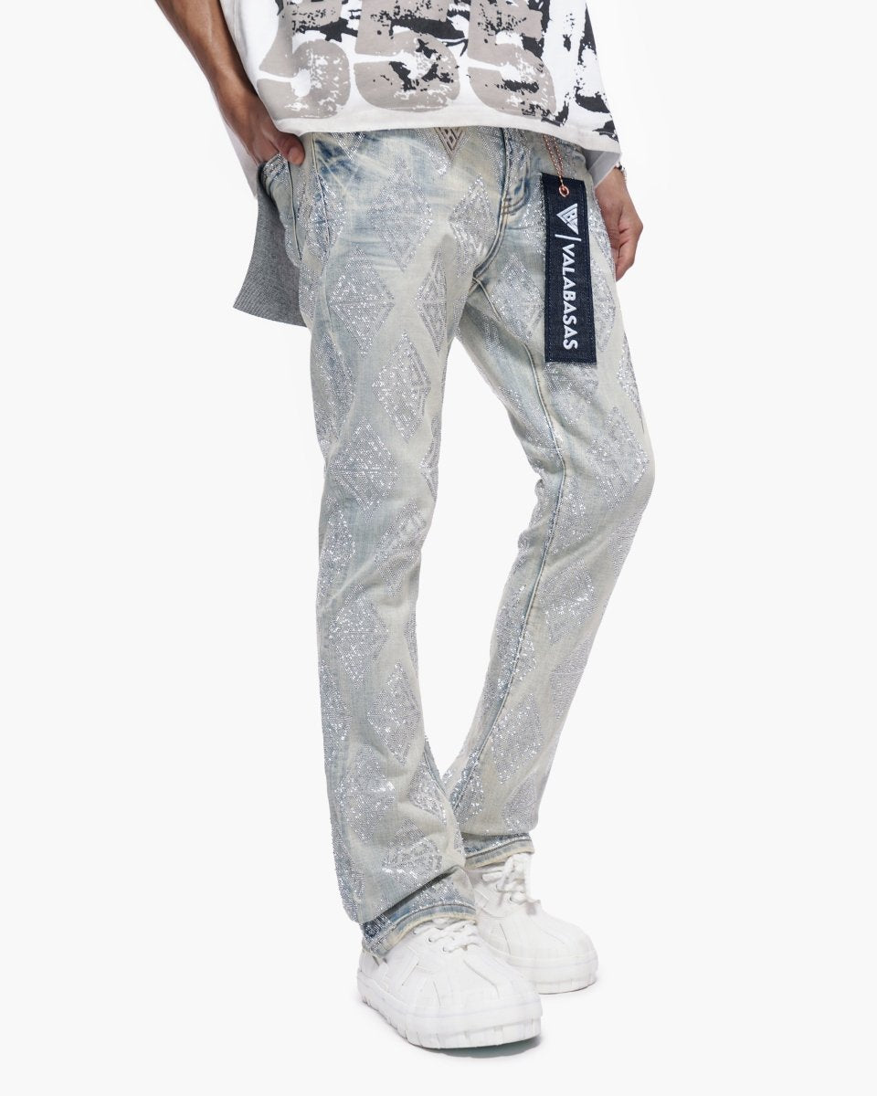 Glim Stacked Flare Jeans Light Blue Wash - Valabasas