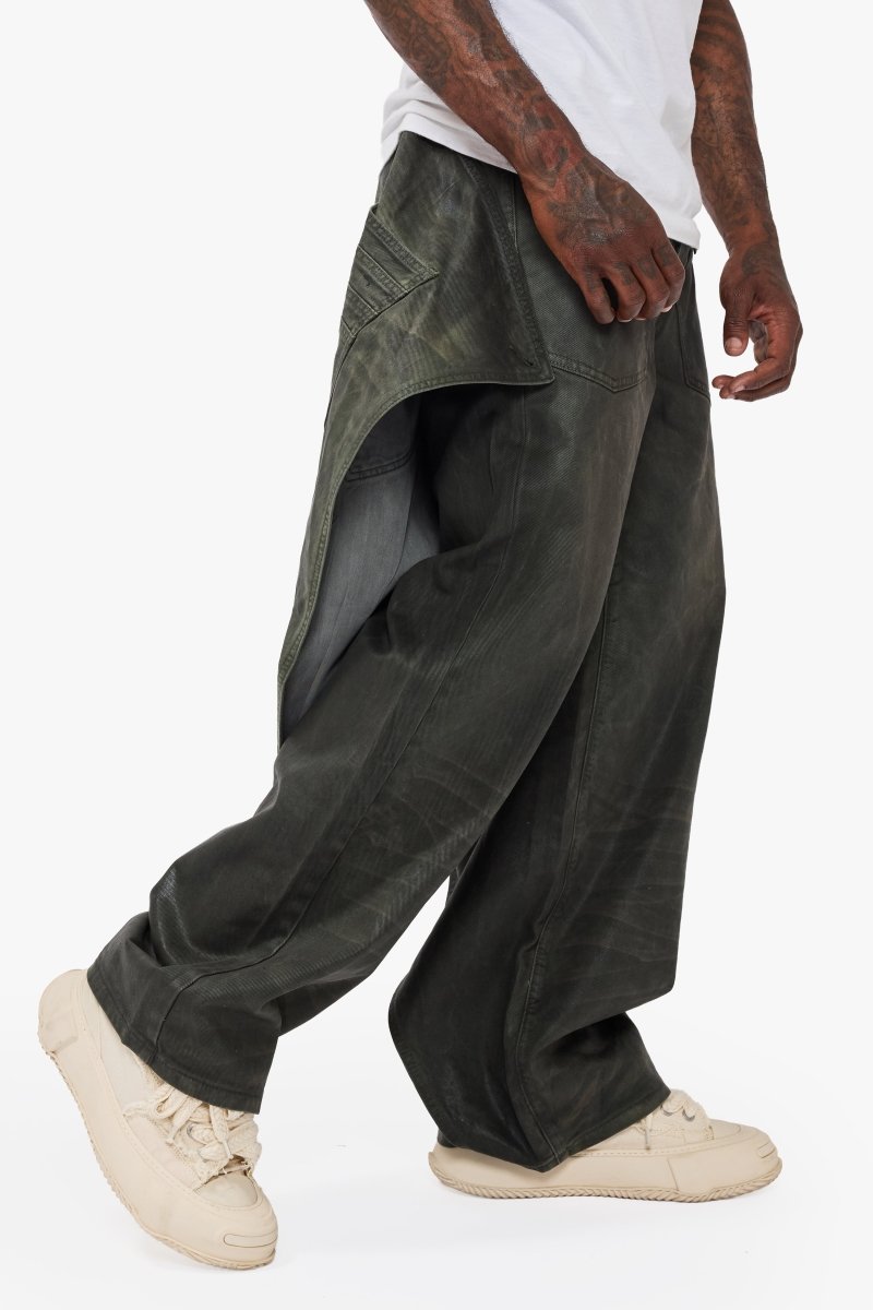 Gozai Vintage Olive Waxed Baggy - Valabasas