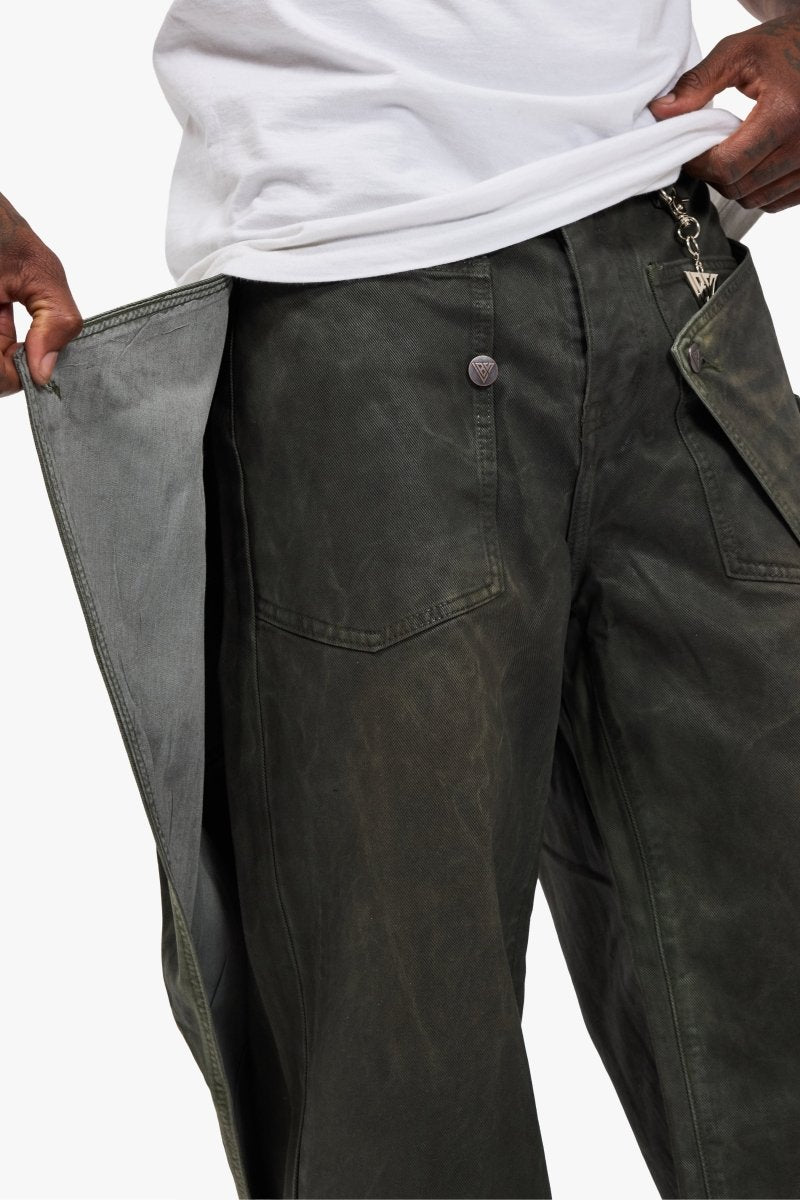Gozai Vintage Olive Waxed Baggy - Valabasas
