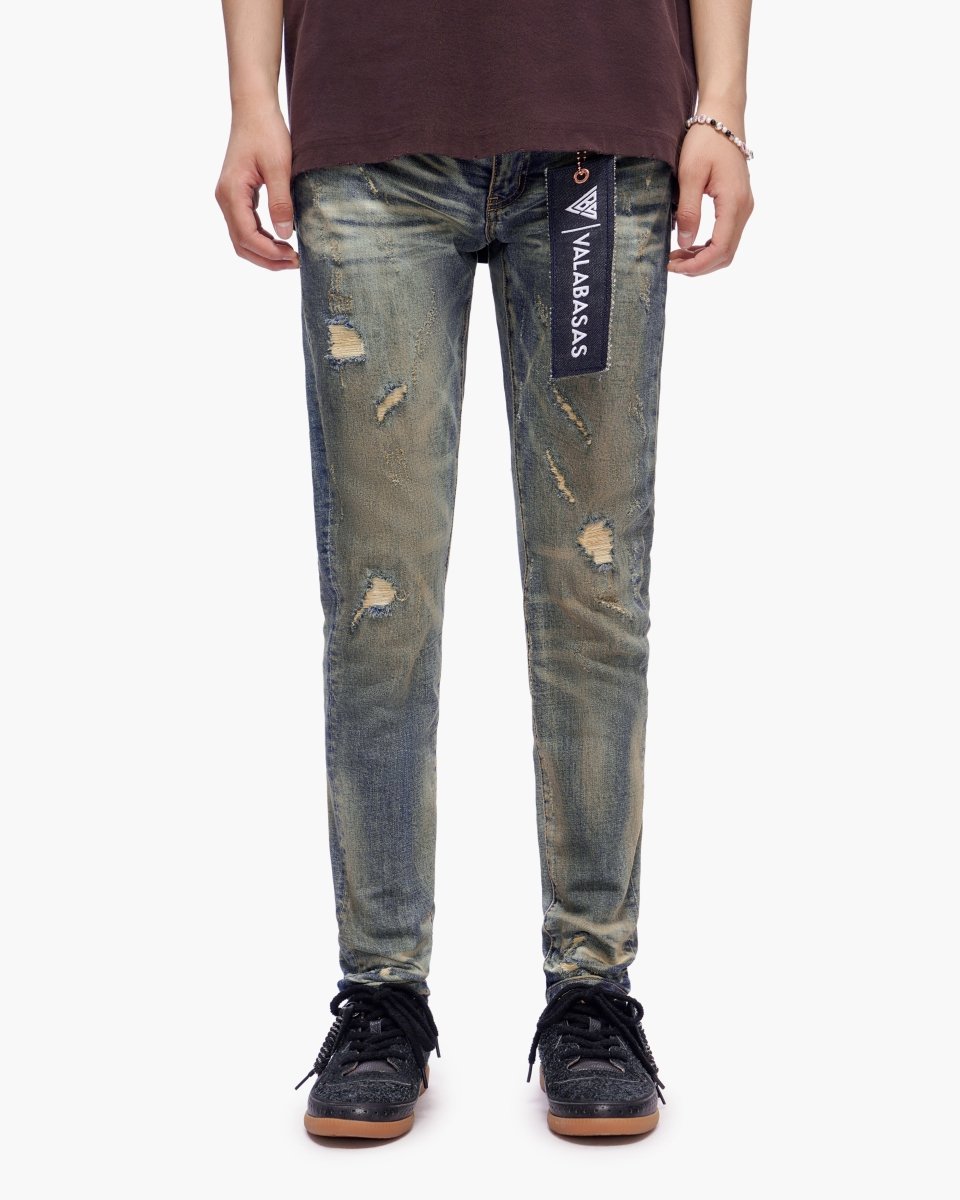 Haste Vintage Dark Blue Wash Skinny Jeans - Valabasas