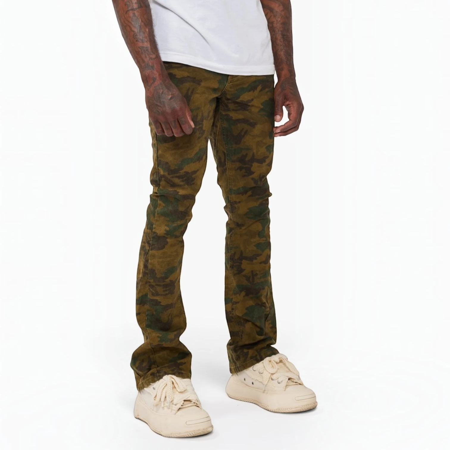 Valabasas Camo Jeans - Stacked Dark Foilage Green