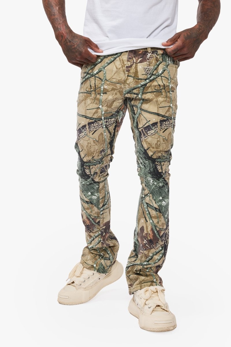 Hazard Forest Camo Stacked Jeans - Valabasas
