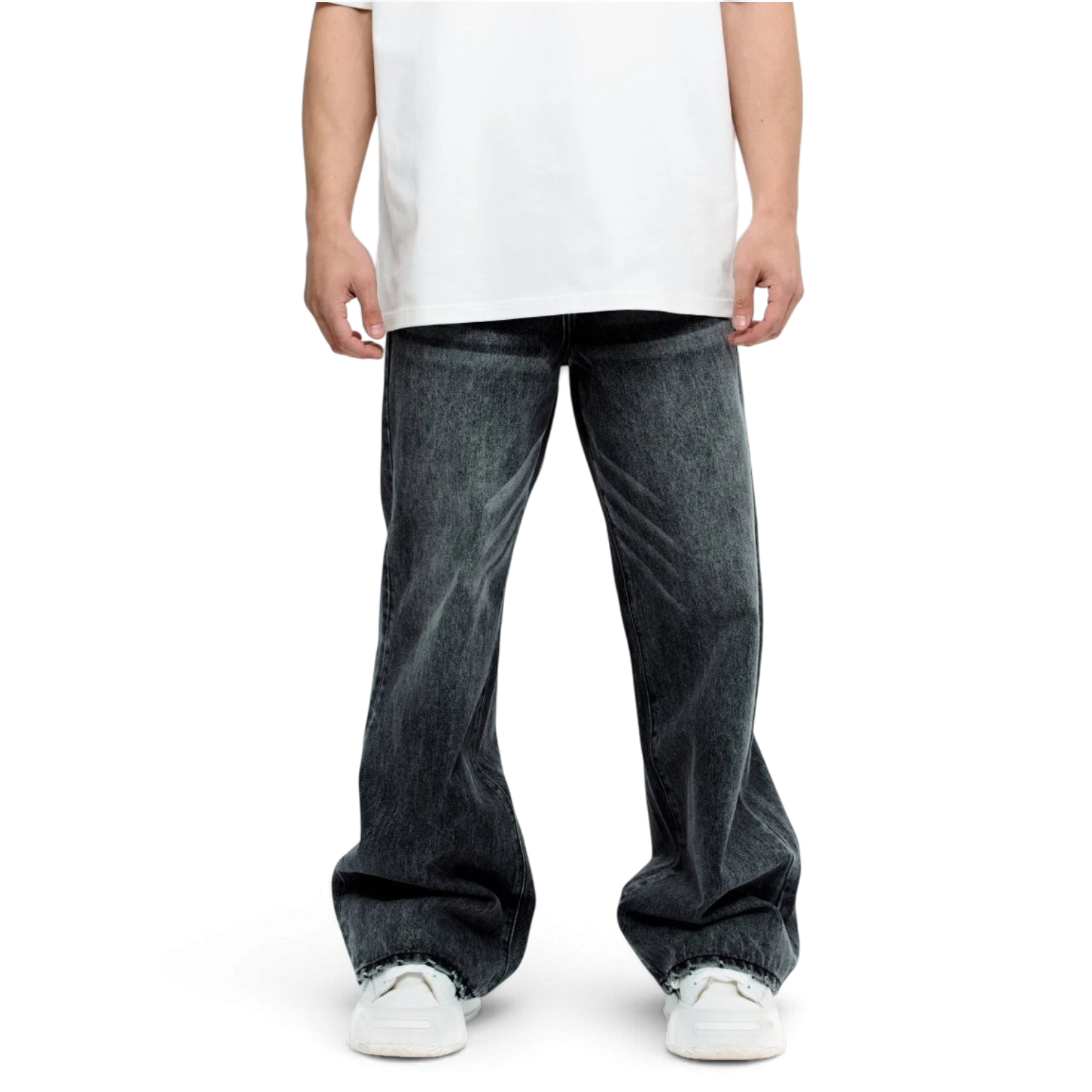 Valabasas Whisker Jeans - Baggy Fit Grey