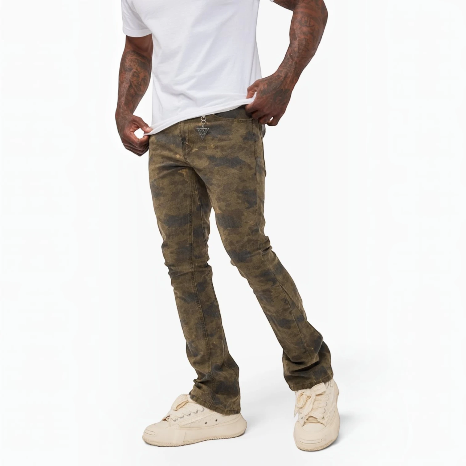 Valabasas Camouflage Jeans - Rugged Wash Moss Green