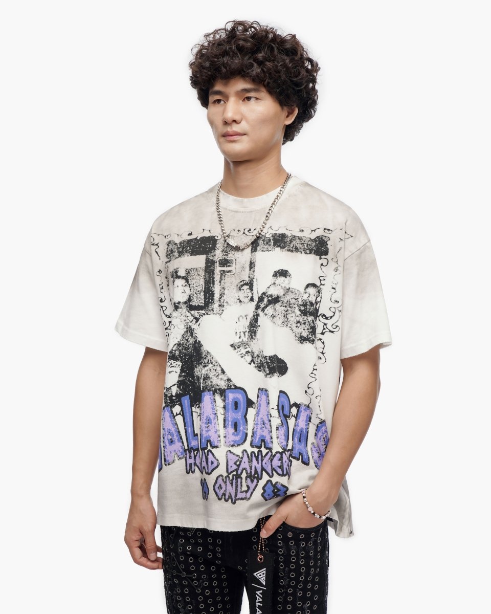 Head Bangers White Tee - Valabasas