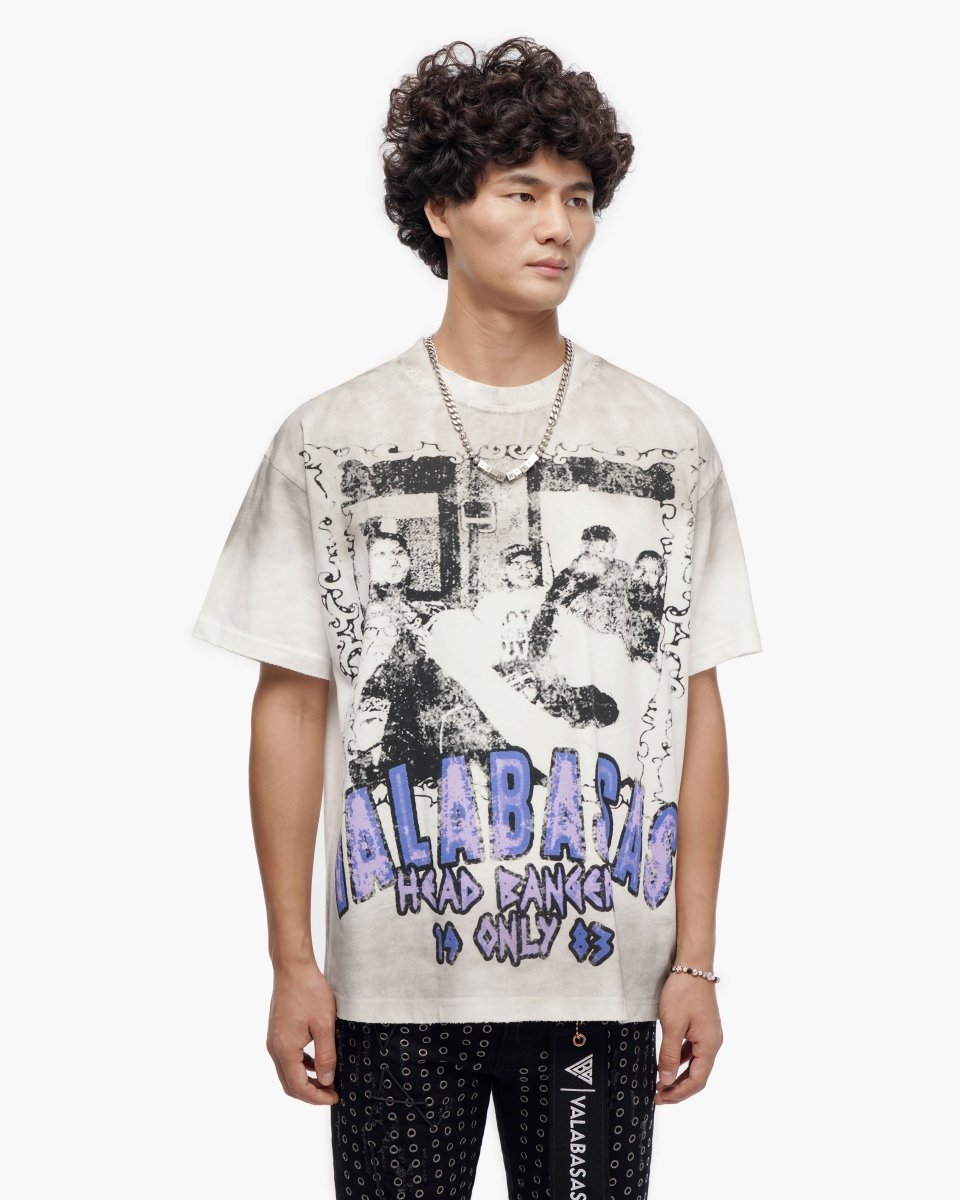 Head Bangers White Tee - Valabasas