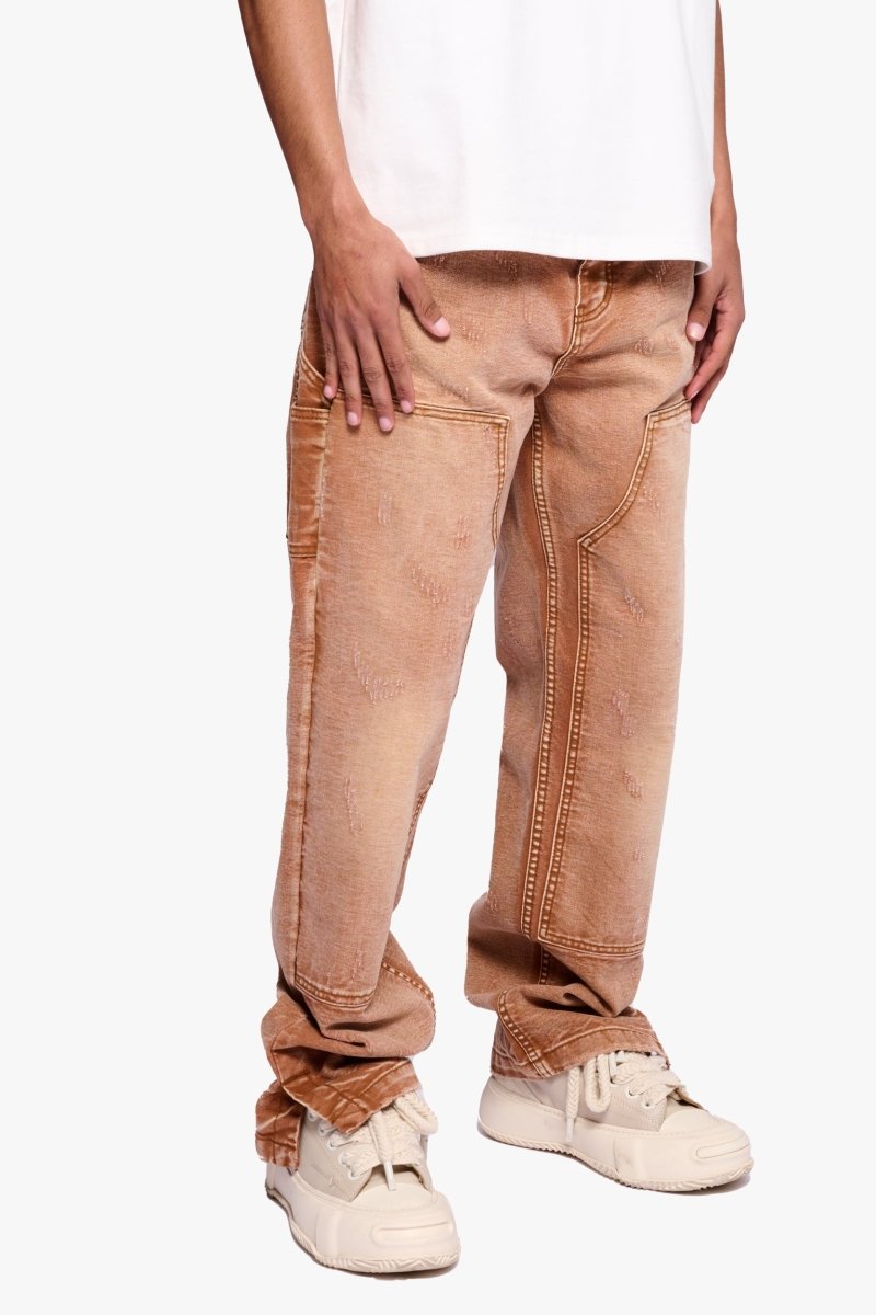 Hound Straight Jeans Brown Washed - Valabasas