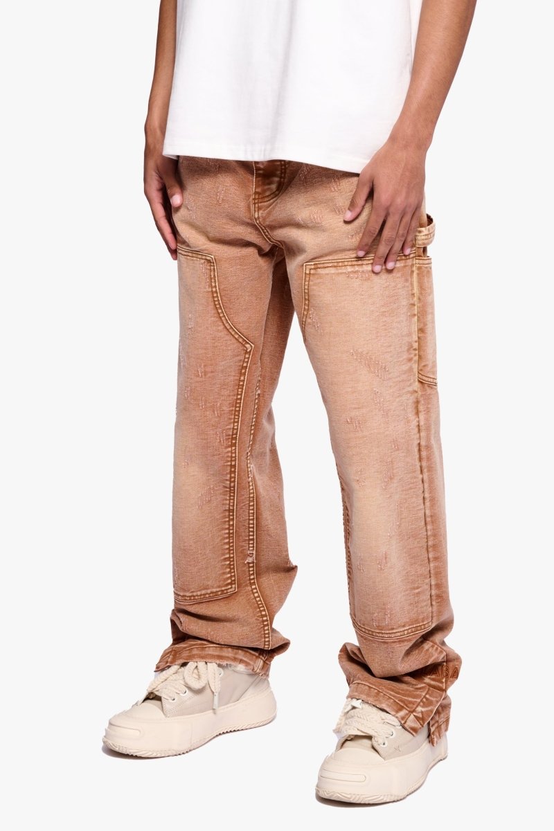 Hound Straight Jeans Brown Washed - Valabasas