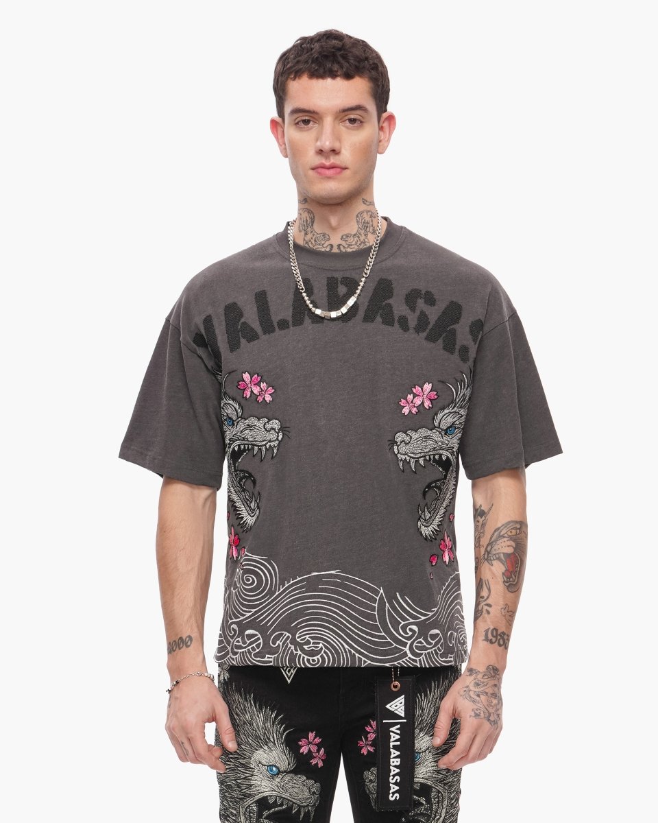 Ikari Tee Washed Black - Valabasas