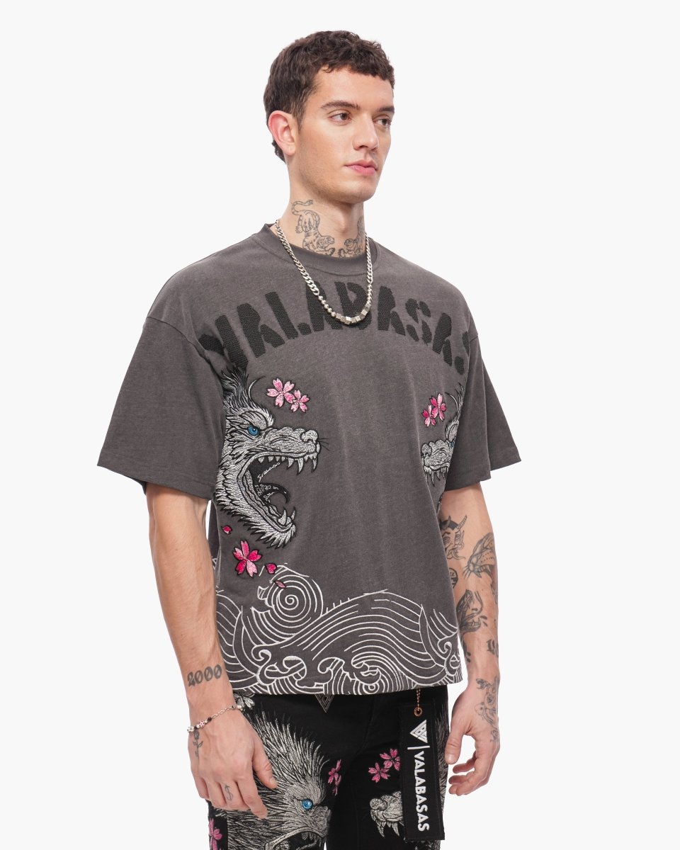 Ikari Tee Washed Black - Valabasas