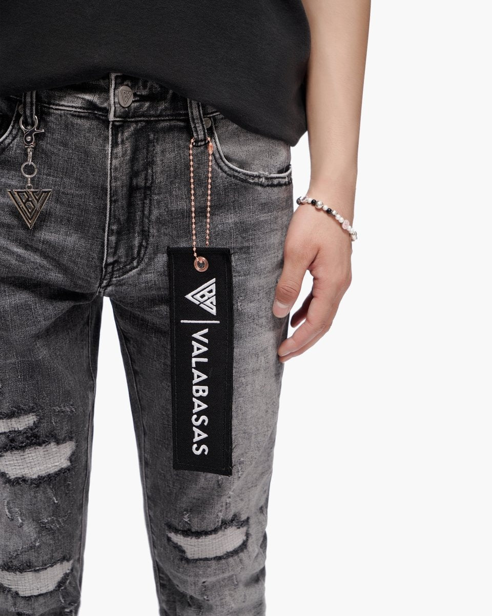 Ilyas Grey Wash Skinny Jeans - Valabasas