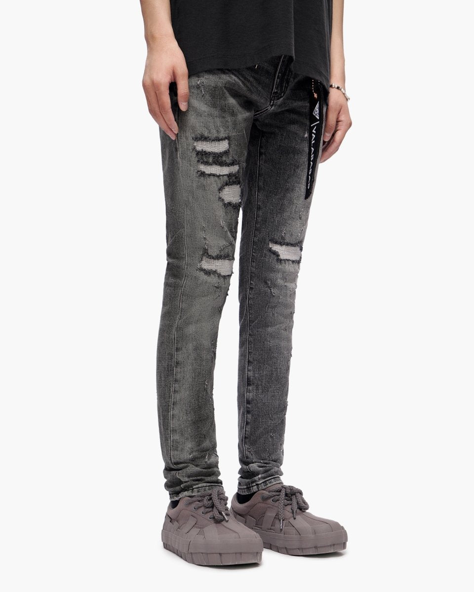 Ilyas Grey Wash Skinny Jeans - Valabasas