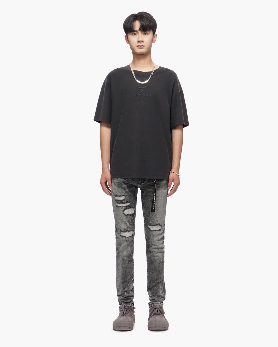 Ilyas Grey Wash Skinny Jeans - Valabasas