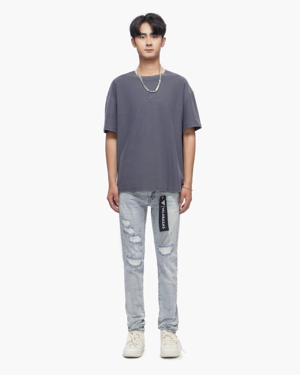 Ilyas Light Blue Wash Skinny Jeans - Valabasas