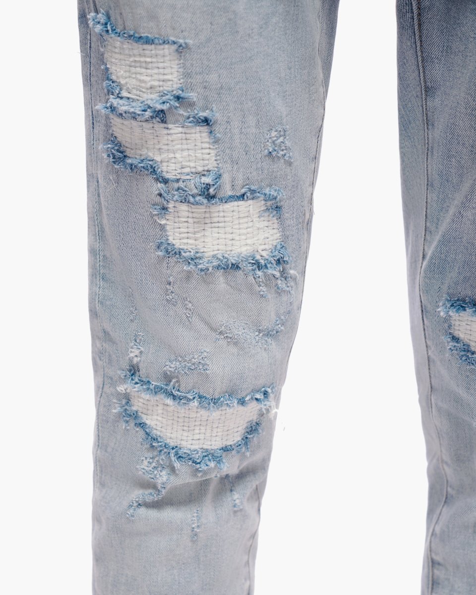 Ilyas Light Blue Wash Skinny Jeans - Valabasas
