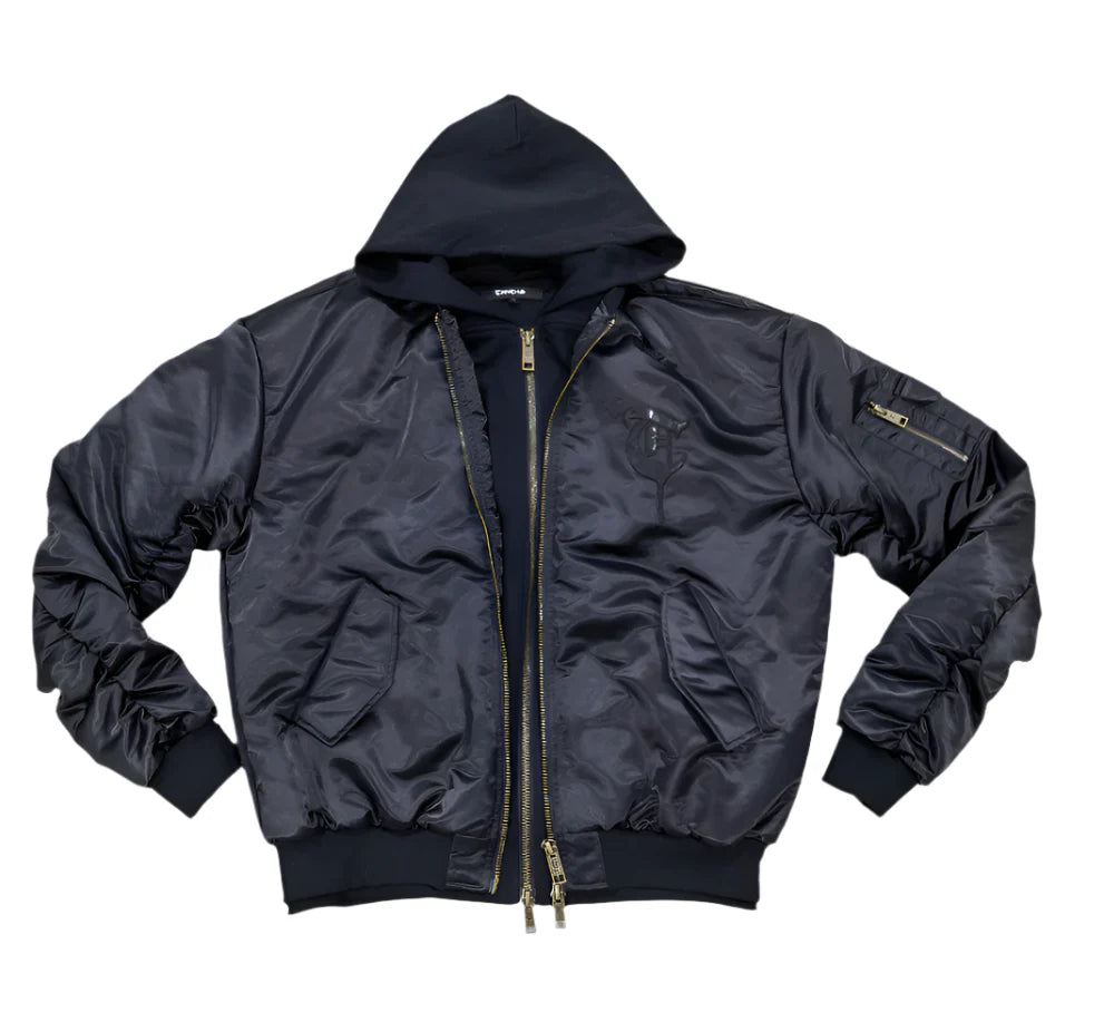 Trnchs Worn For War Men's Bomber Jacket - Black