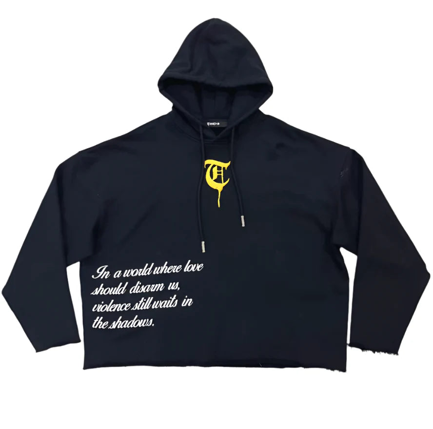 Trnchs War Love Black Hoodie - Men's Pullover Sweatshirt