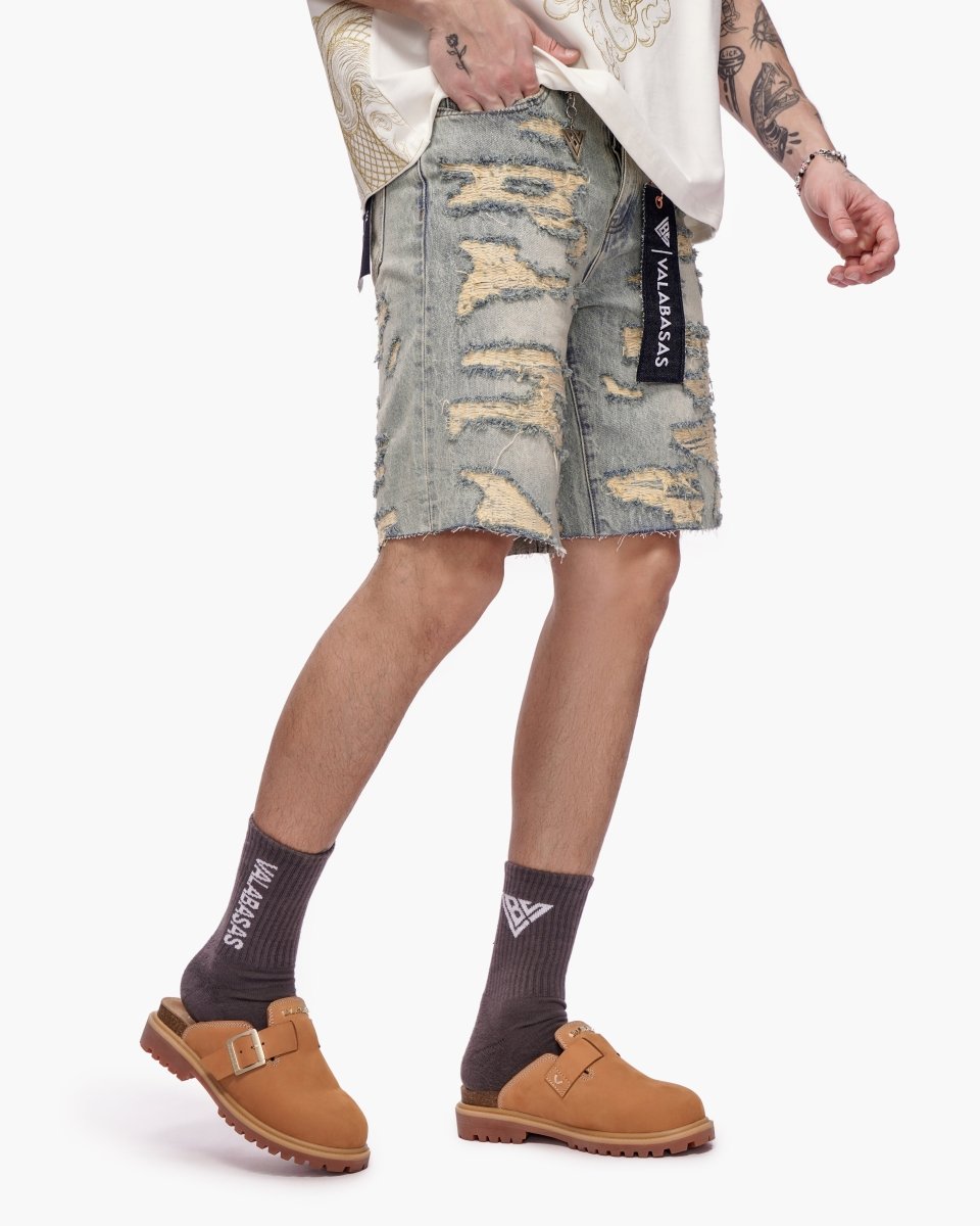 Incise Shorts Vintage Wash - Valabasas