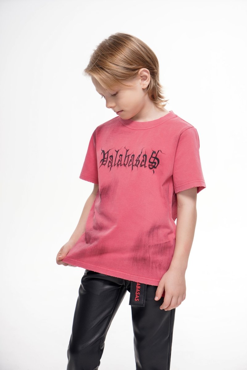 Inked Elegance Kids Tee Vintage Red - Valabasas