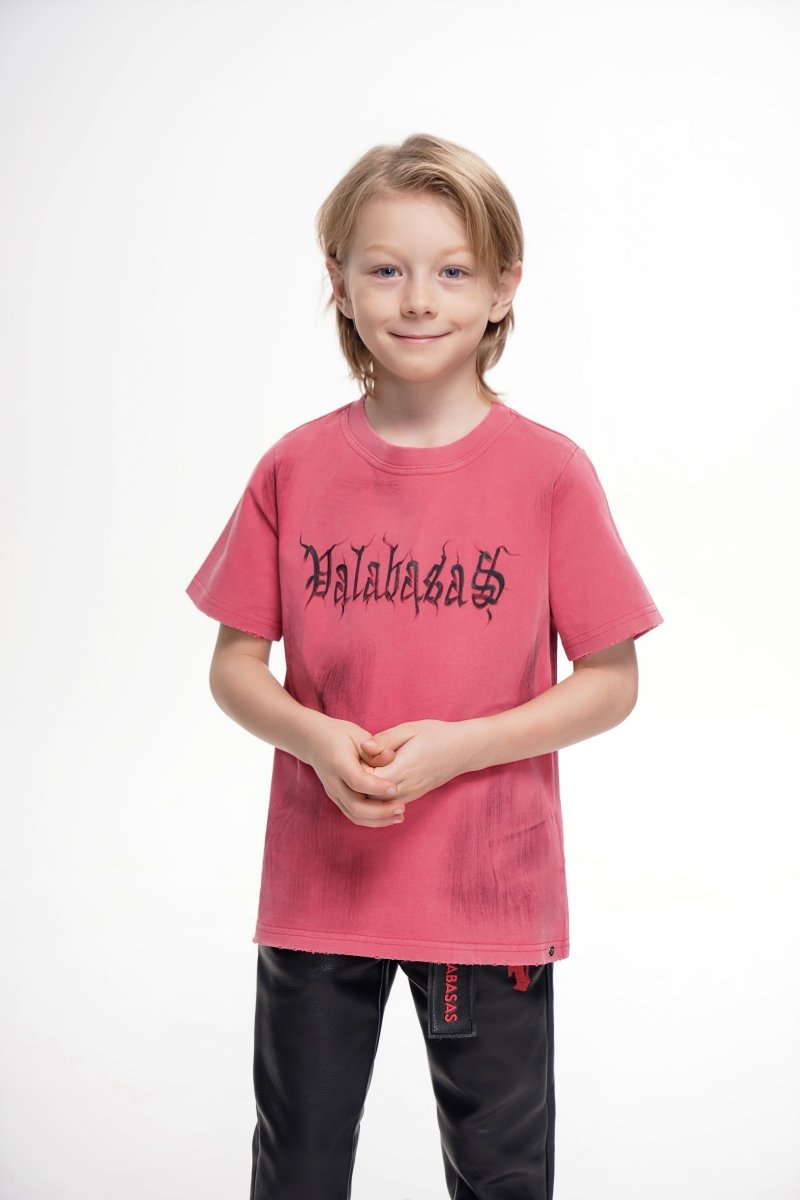 Inked Elegance Kids Tee Vintage Red - Valabasas