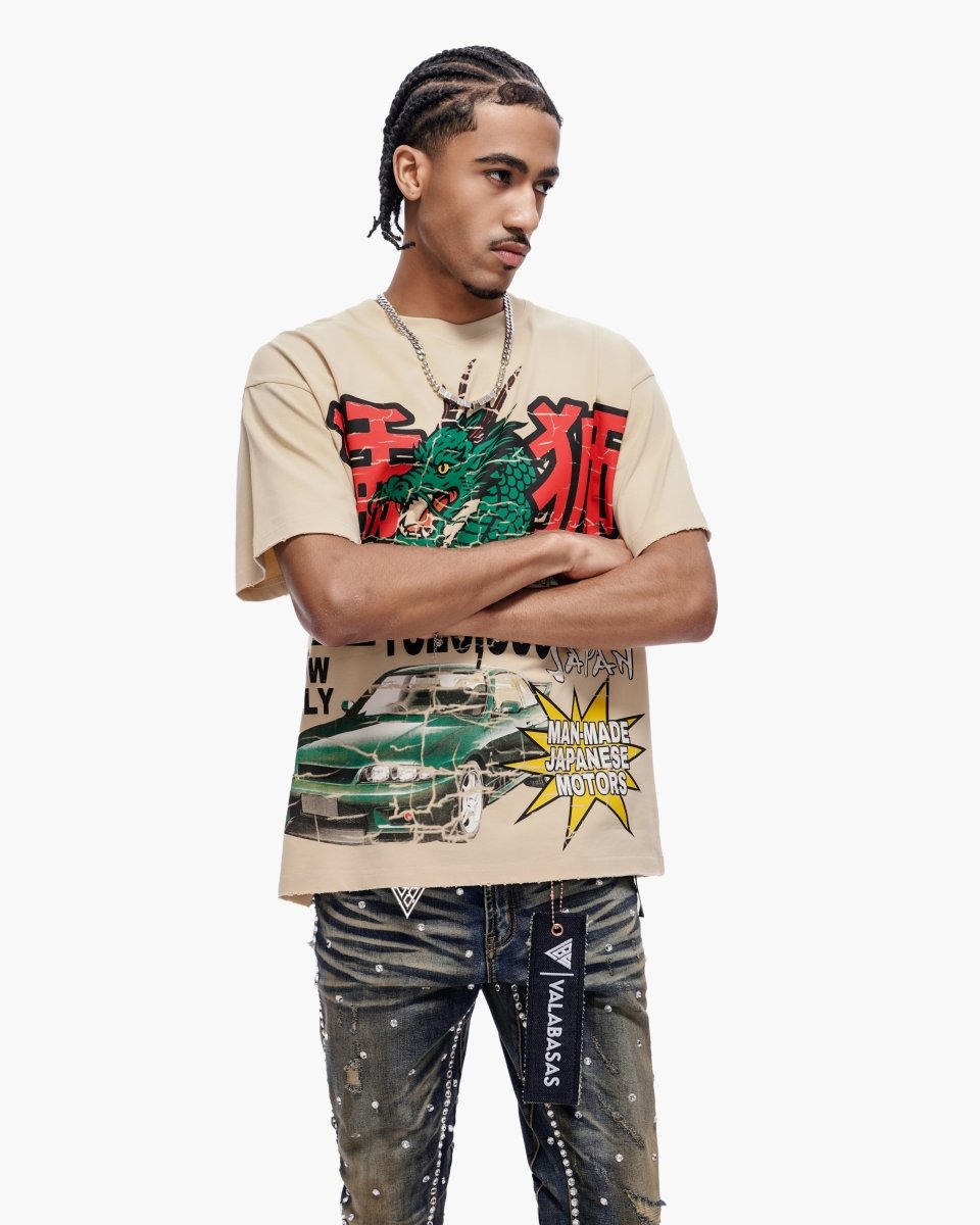 Japanese Motors Tee Beige - Valabasas