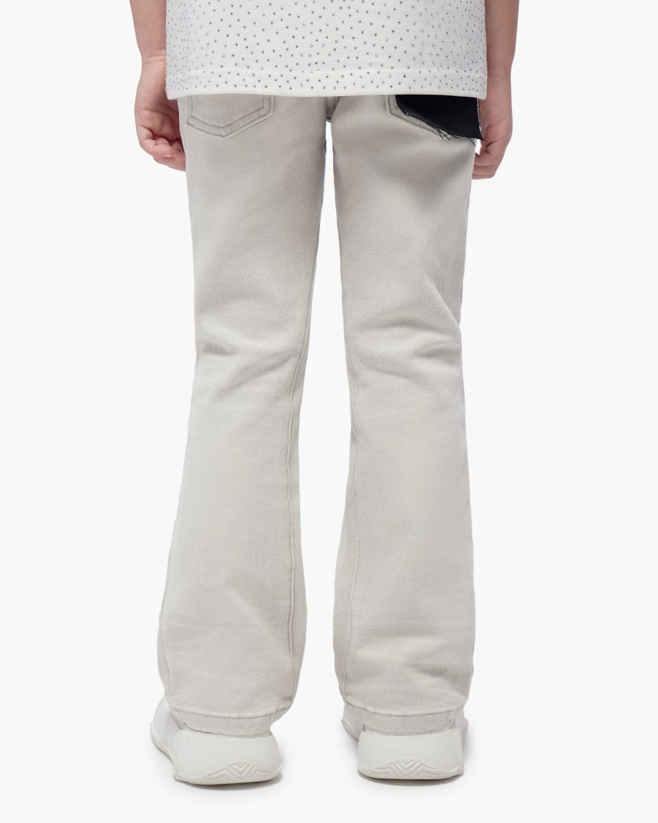 Kids Jr.Stacked Snow Grey Jeans - Valabasas