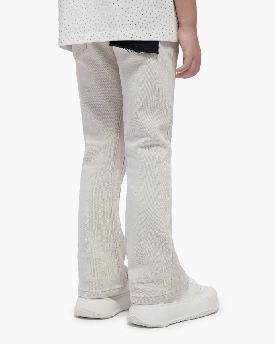 Kids Jr.Stacked Snow Grey Jeans - Valabasas