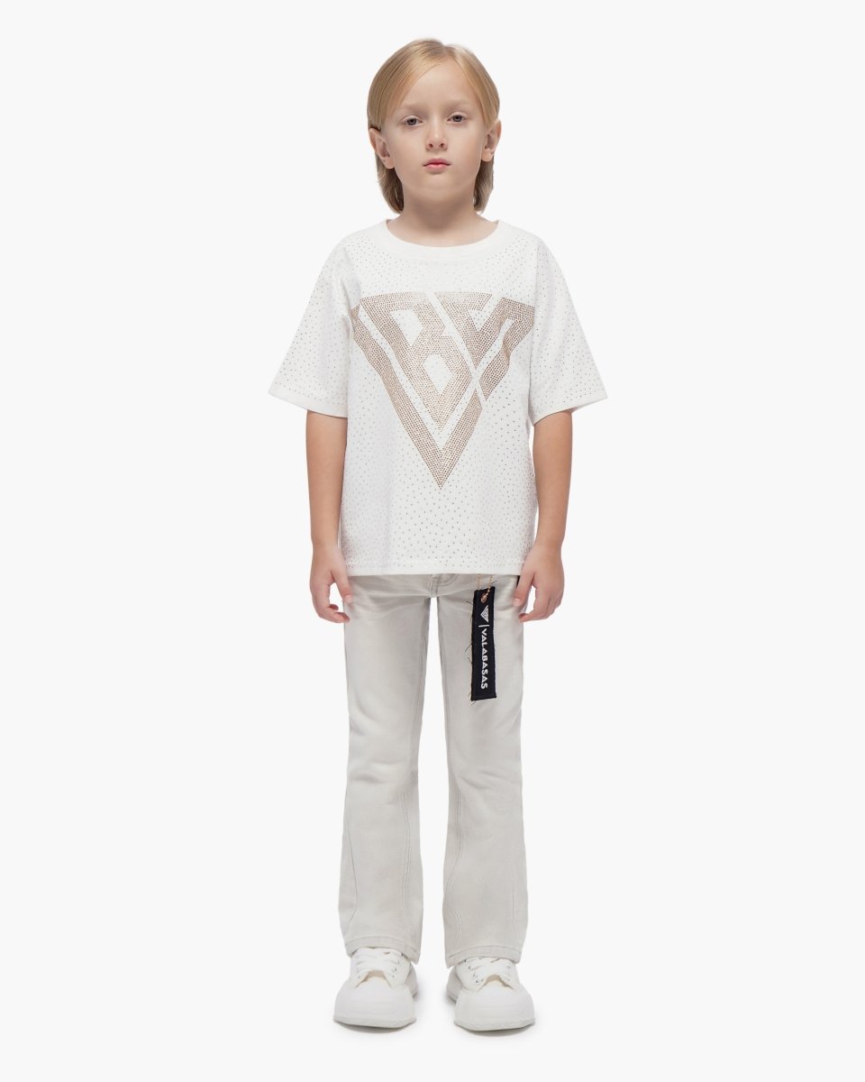 Kids Jr.Stacked Snow Grey Jeans - Valabasas