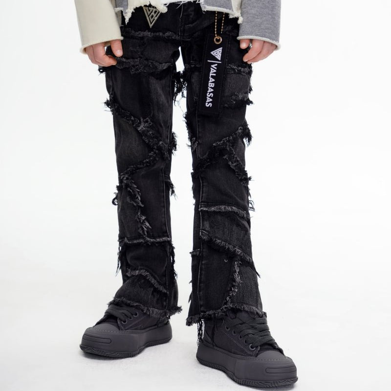 Valabasas Patchwork Youth Jeans - Frayed