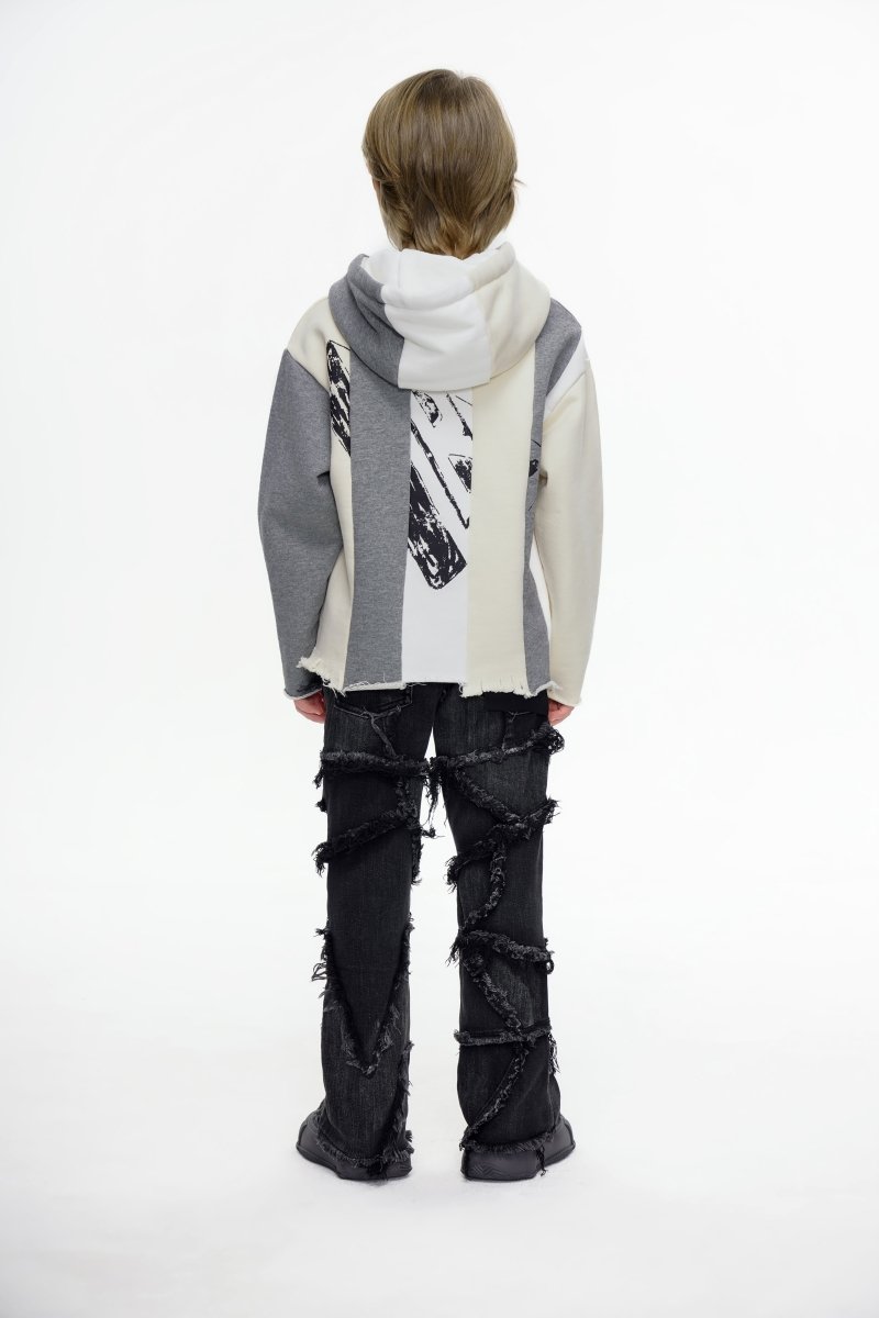Kids Patchwork Stacked Black - Valabasas