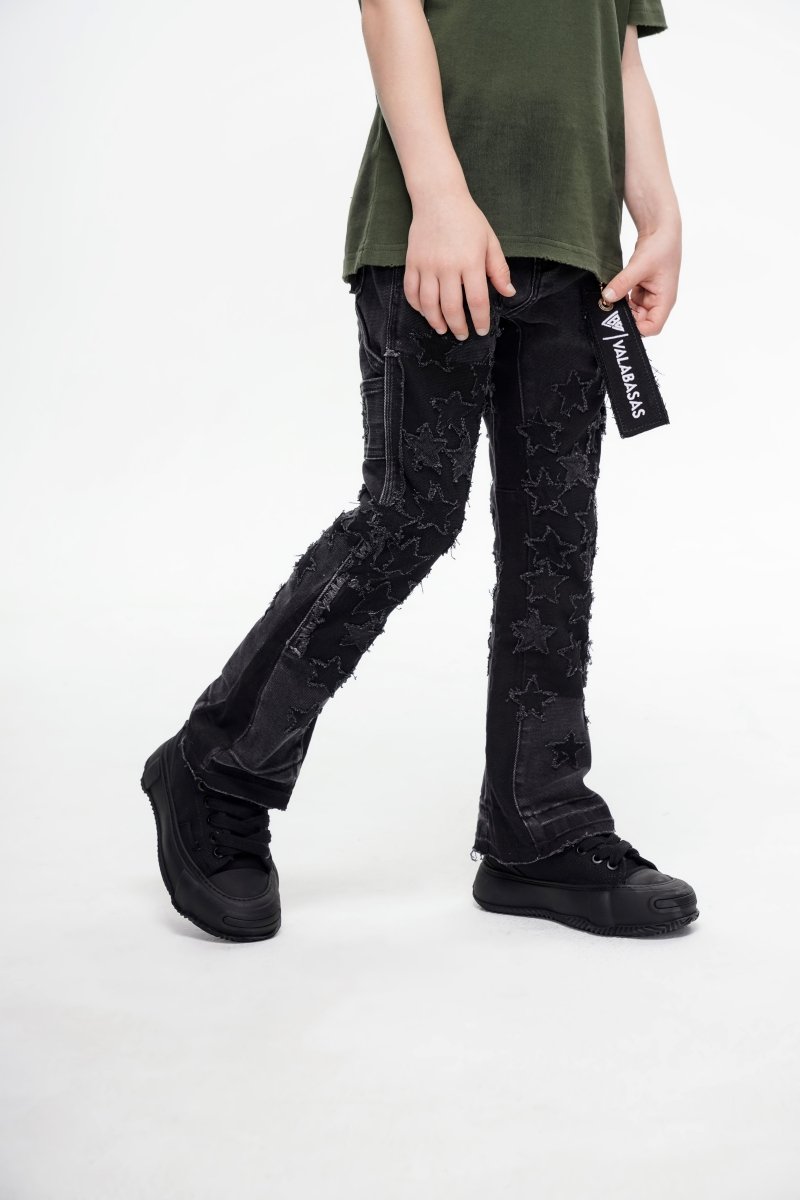 Kids V - Stars Stacked Black - Valabasas