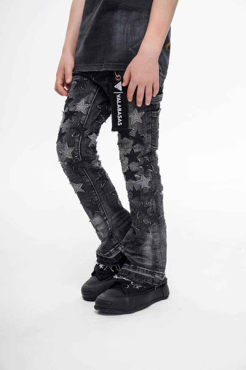 Kids V - Stars Stacked Marbled Wash - Valabasas