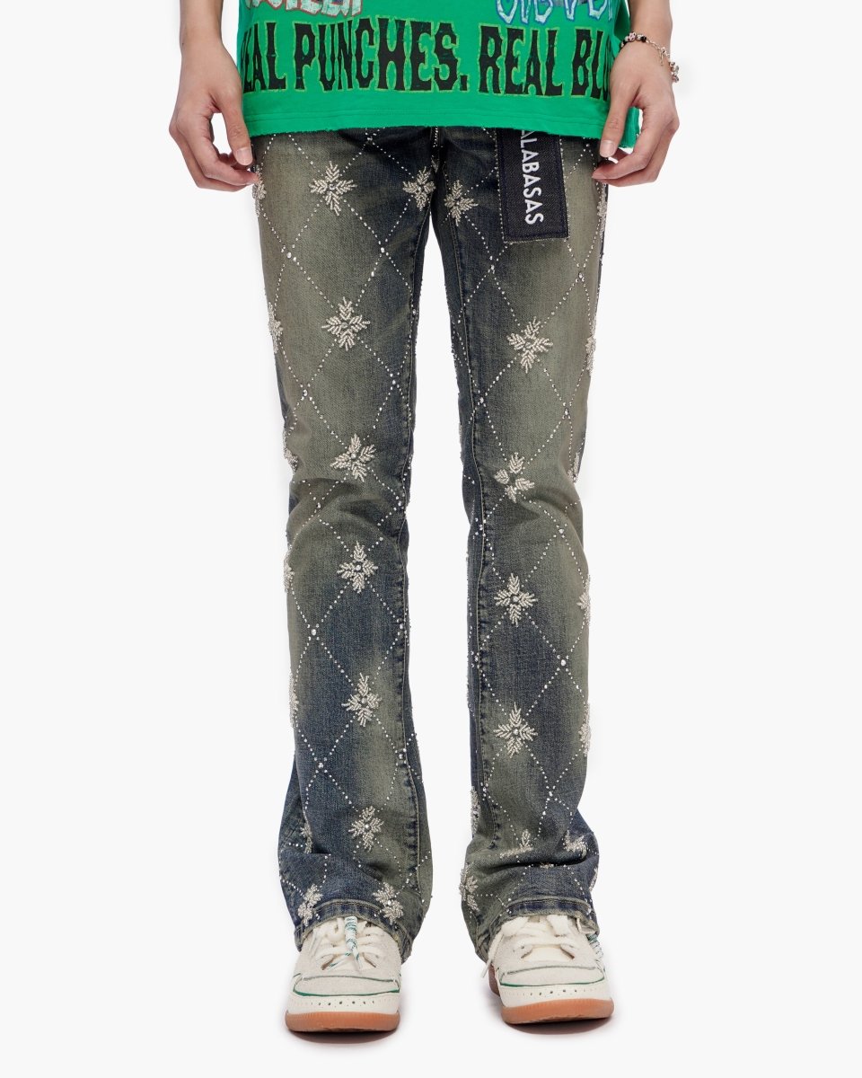 Kinz Stacked Medium Blue Jeans - Valabasas