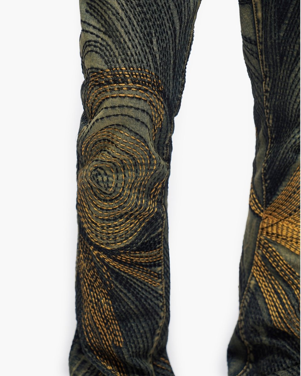 Knowledge Dark Vintage Wash Stacked Jeans - Valabasas