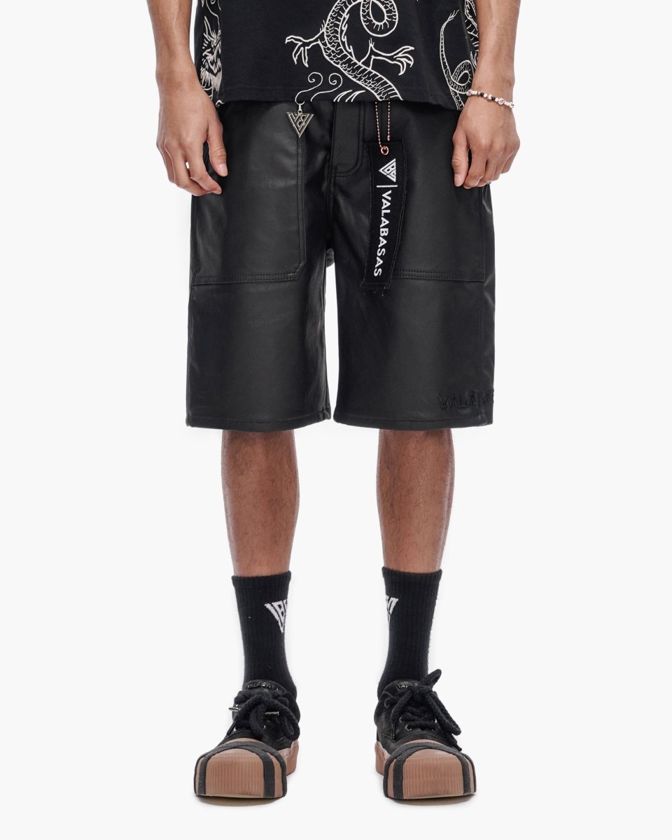 Kuroto Waxed Shorts Black Waxed - Valabasas