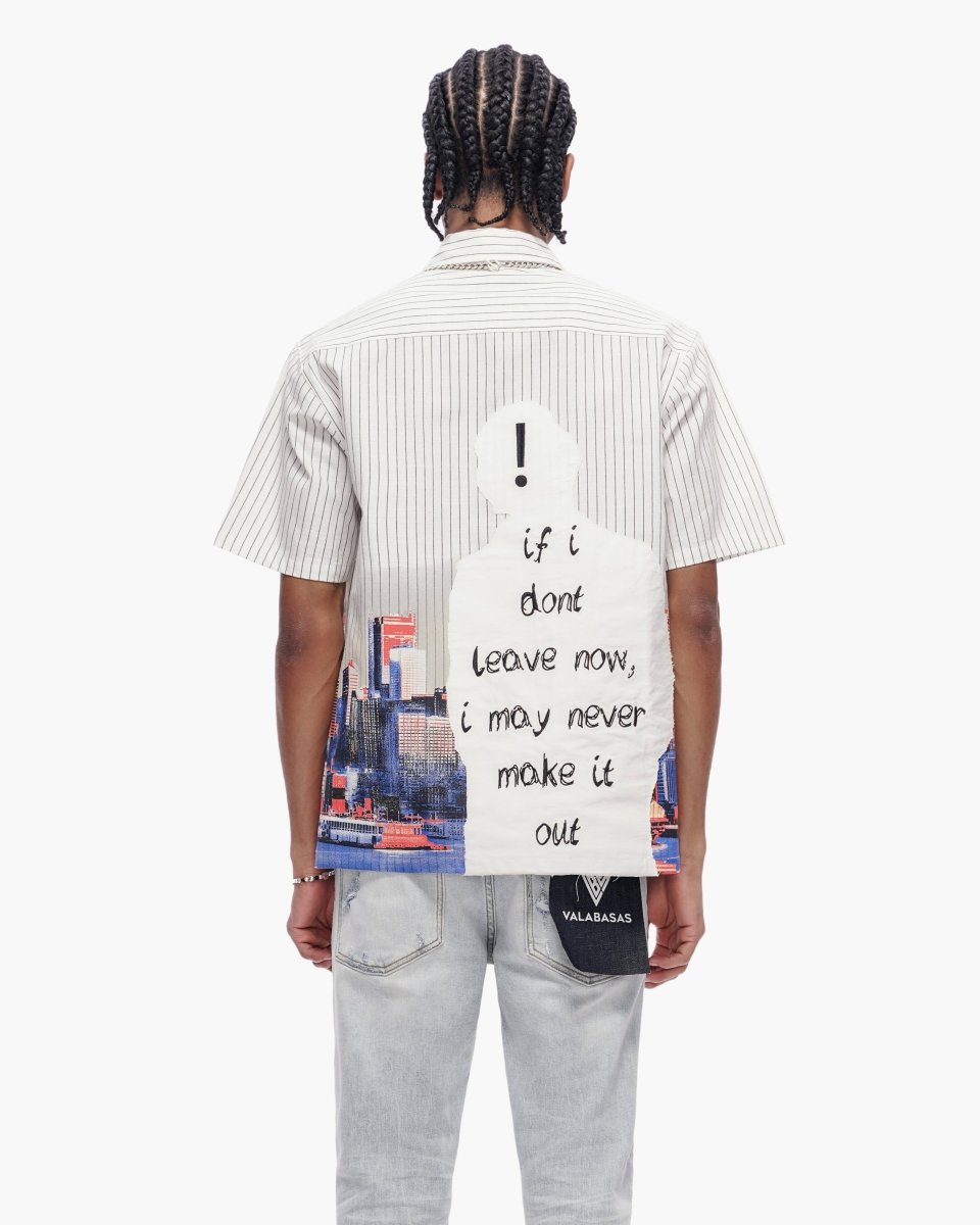 Leave Town Pin - Striped BD White - Valabasas