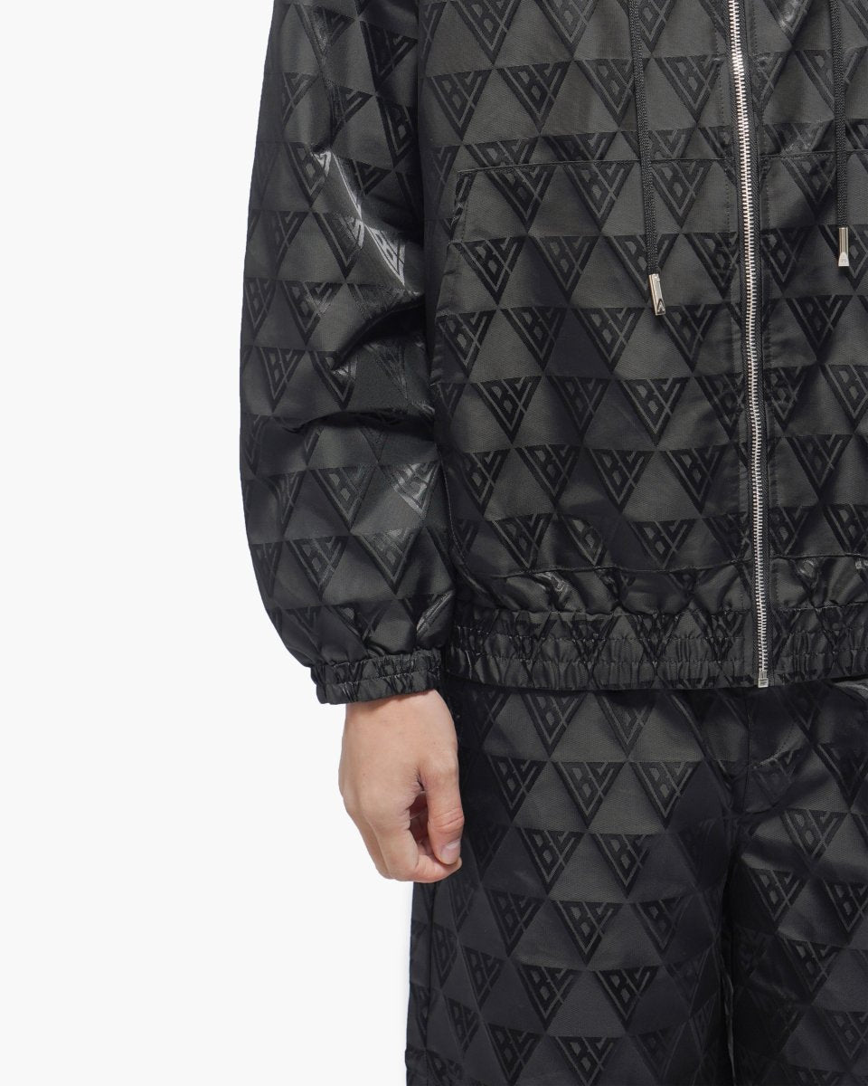 Monogram 2.0 Black Windbreaker Jacket - Valabasas